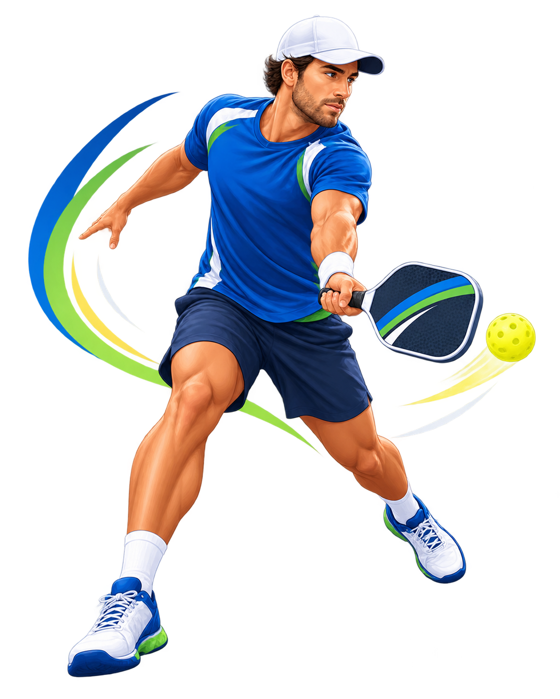 Pickleball player preparing to return the ball